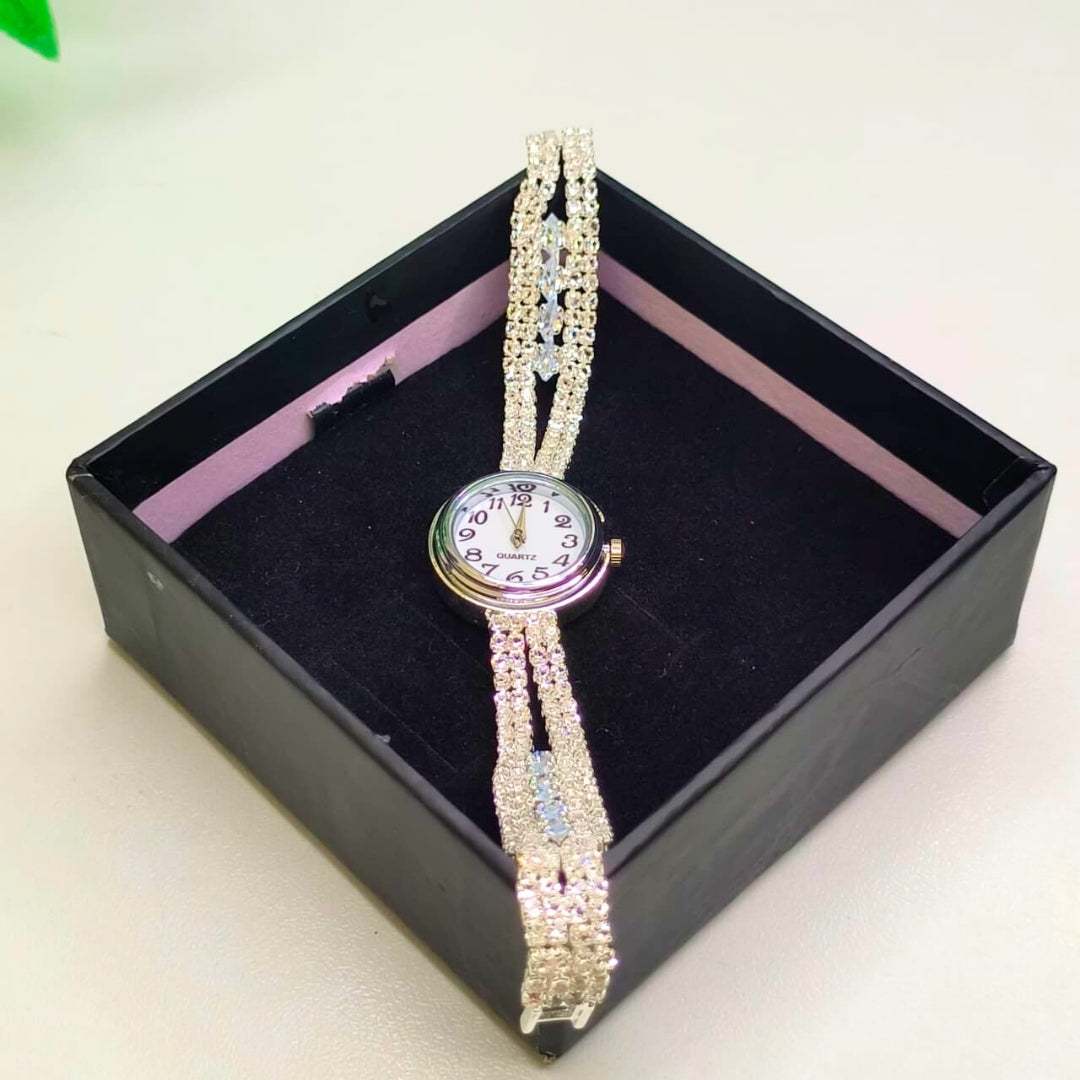 Crystal Elegance Women’s Luxury Bracelet Watch | Premium Artificial Jewelry Watch