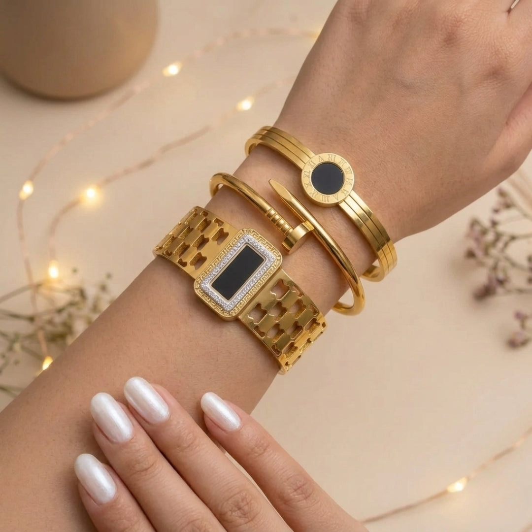 Luxury Bracelet Deal for Women | 3 Stylish Bracelets Combo by Pyaari Jewellery
