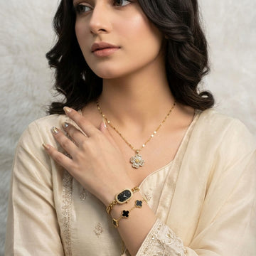 Luxury Jewelry Combo Deal for Women | 1 Elegant Pendant Necklace + 2 Stylish Bracelets by Pyaari Jewellery
