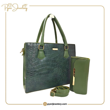 Luxury Textured Handbag Set – 3-Piece Premium Collection for Women