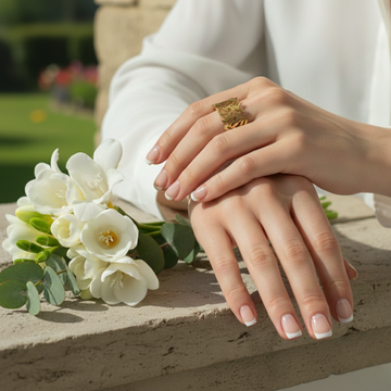 Luxury Gold Filigree Ring for Women | Elegant Cutwork Statement Jewelry