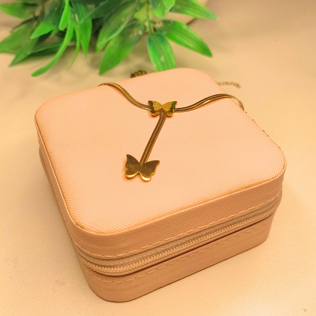 Pyari Jewellery Golden Butterfly Necklace Set | Elegant Gold Plated Pendant & Matching Earrings for Women